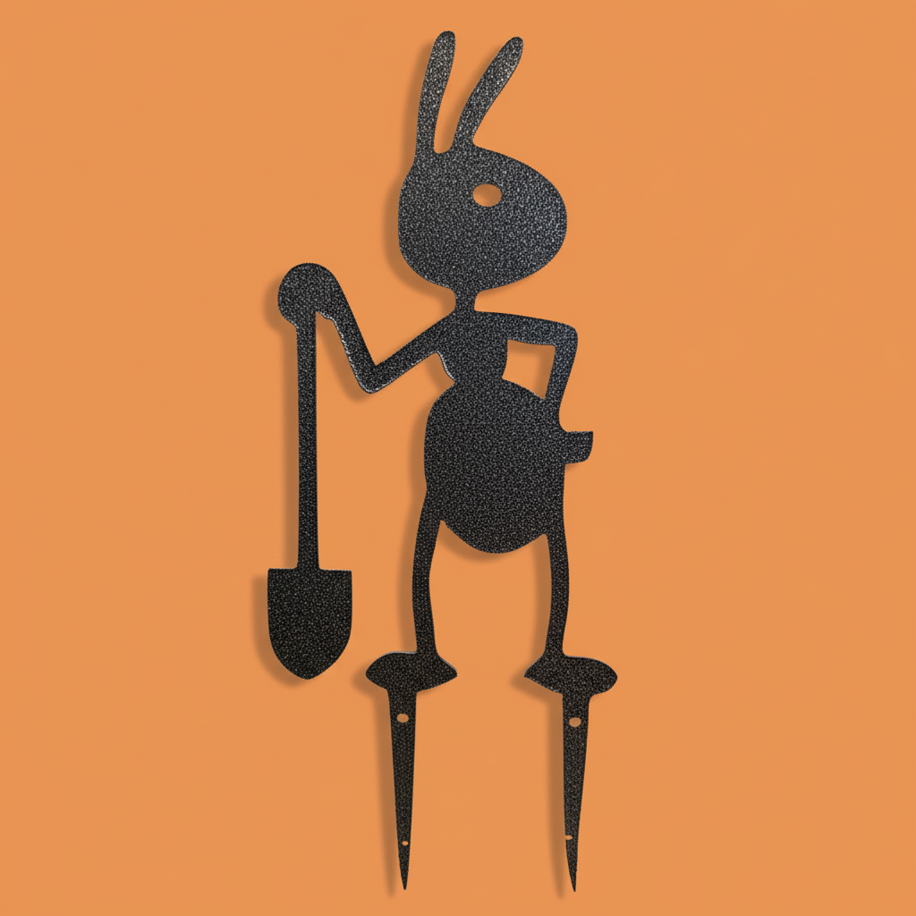 Shovel Ant - powder-coated metal garden stake