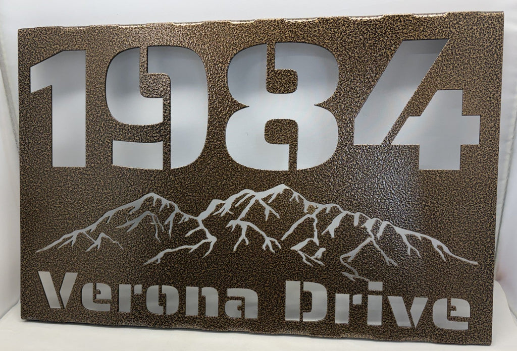 Solar LED Address Placard - Lighted House Numbers Custom Aluminum Sign | USA Made